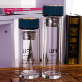 botella de agua de alta calidad del vidrio de borosilicate de 350ml 450ml con el filtro